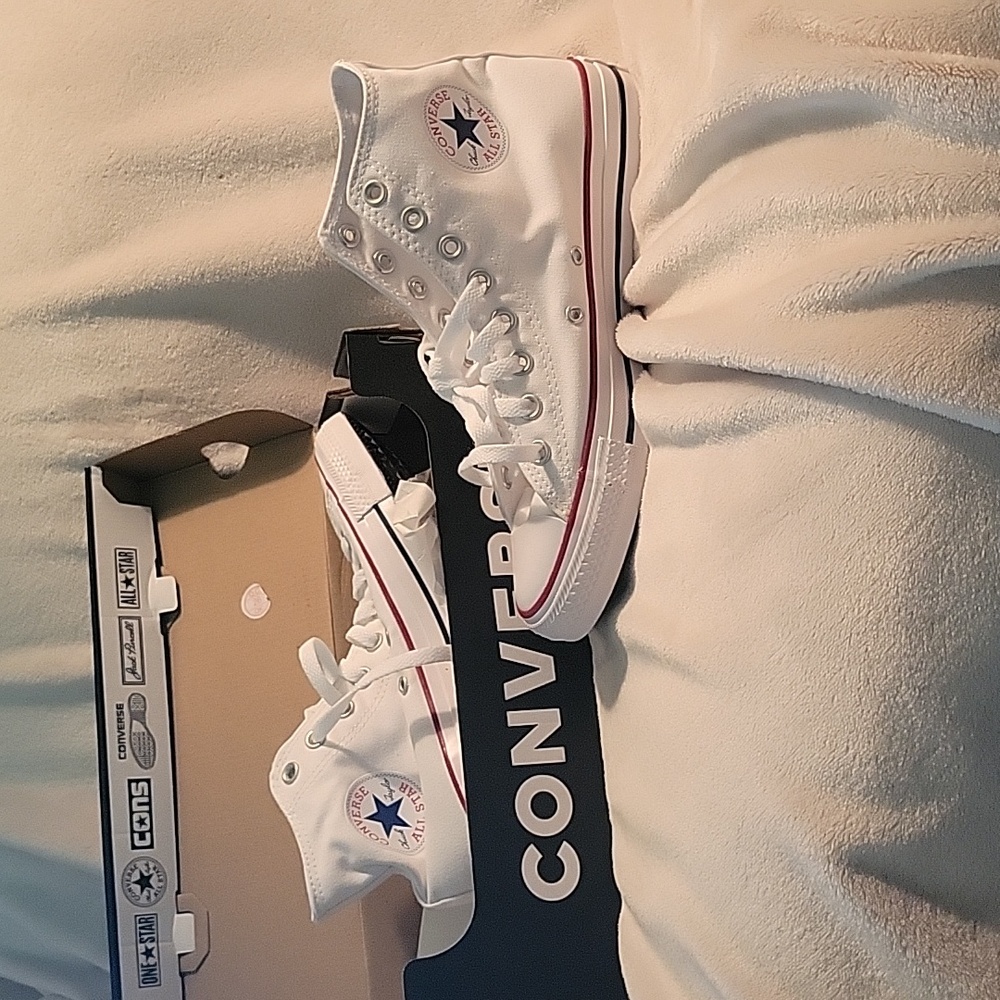 White High Top Converse Womans